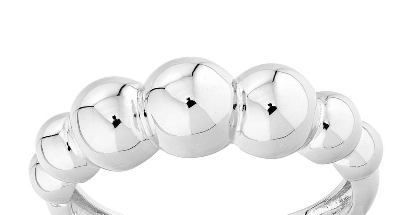Miabella Italian 925 Sterling Silver or 18K Gold Plated Bead Ball Stackable Ring for Women/Made in Italy (Sterling Silver, Size 6) - Image 4